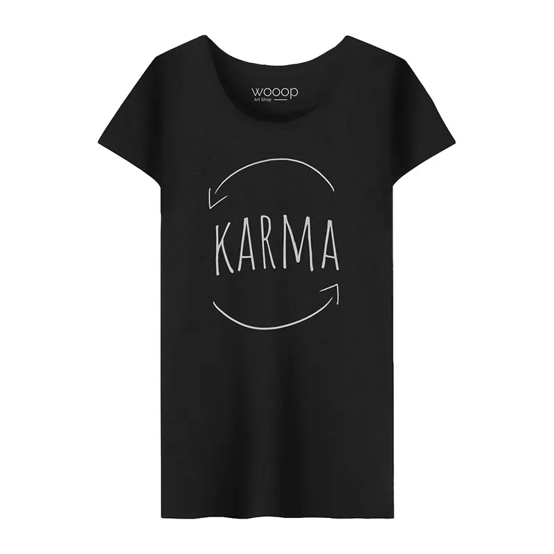 T-shirt Femme Karma BIO - Noir-0