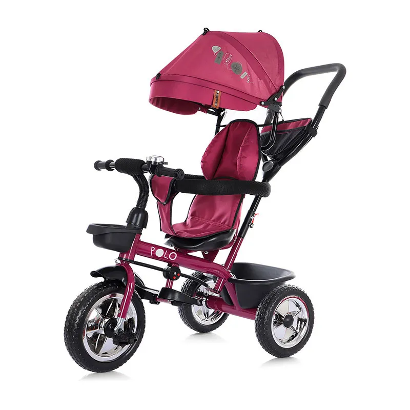 Tricycle Polo 360° avec auvent Orchid - 18m+ - CHIPOLINO-0