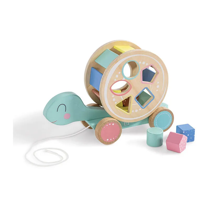 Jouet à tirer + Formes Tortue - 12m+-0