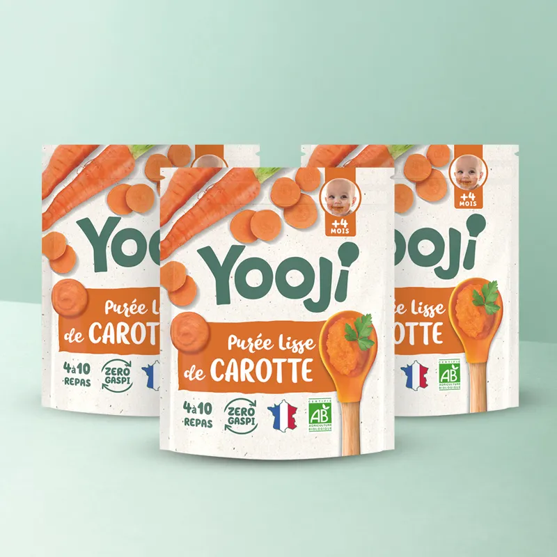 Purée lisse de Carotte BIO - Dès 4M - 8 à 20 repas - 3x400g-0