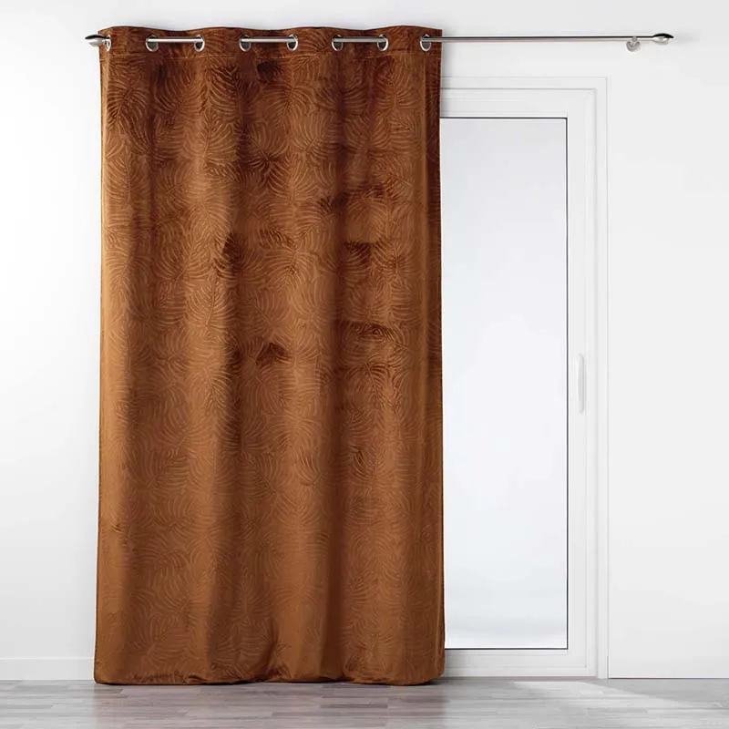 Rideau à oeillets Analia Camel - 140x240cm-0