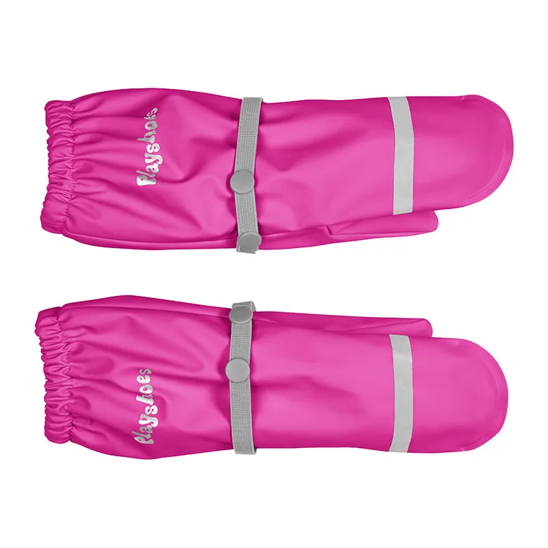 Gants de pluie doublure polaire - Rose fluo-0