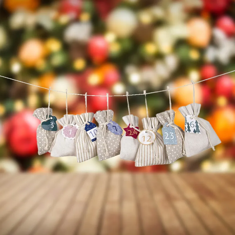 Calendrier de l'avent Sac en tissu - 49pcs-2