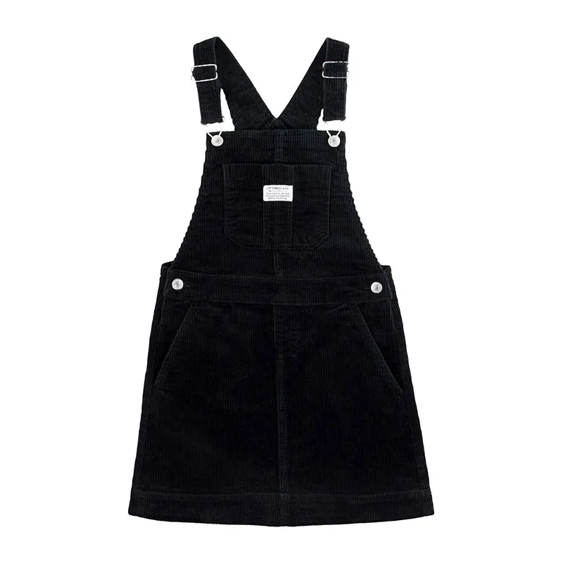 Robe salopette Velours - Noir-0