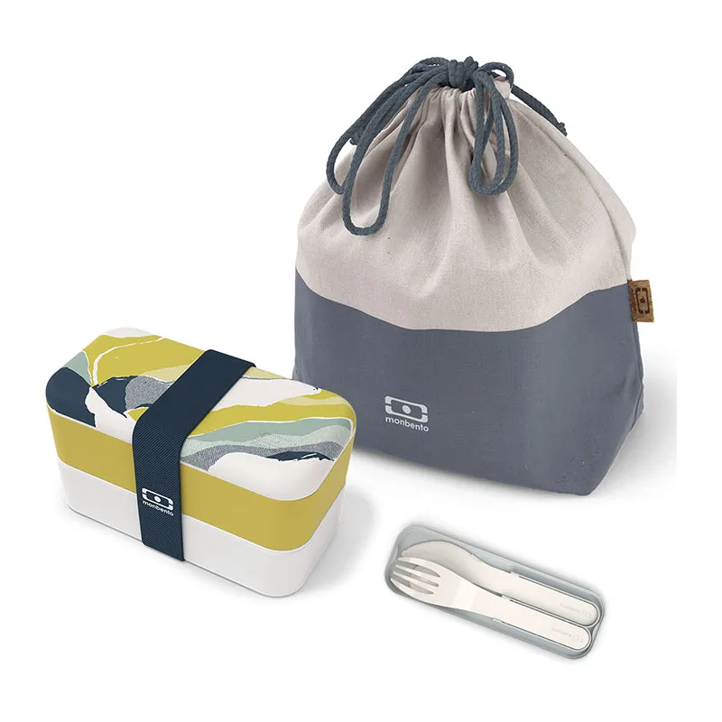 Set Lunch Box MB Original Graphic Altitude + couverts + access. - 1L-0