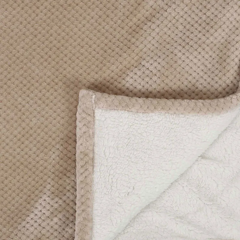 Plaid nid d'abeille XXL Beige - 180x220cm-2