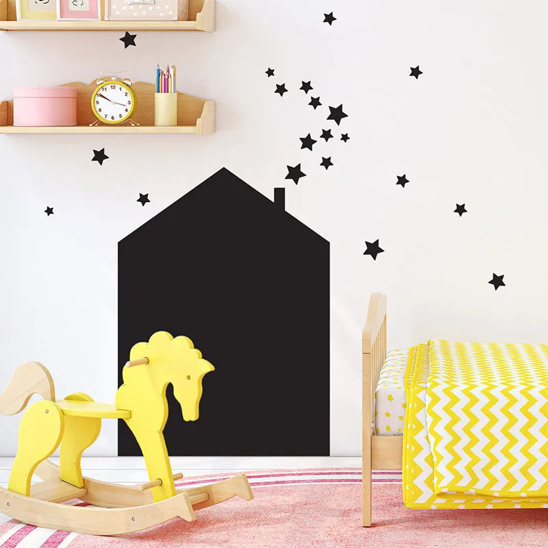 Stickers Ardoise - Maison 20 étoiles + craie liquide-1