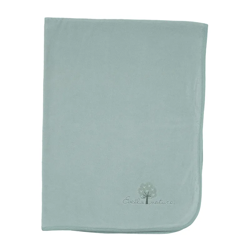 Plaid Coton BIO Aqua - 75x100cm-0