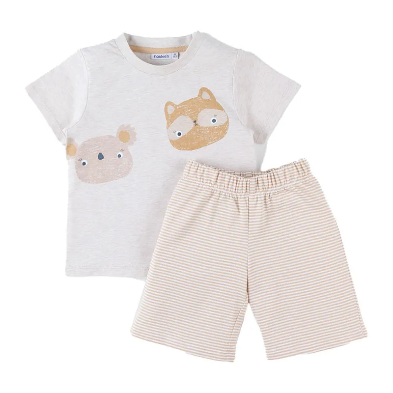 Pyjama MC 2pcs. Raton Laveur - Beige-1