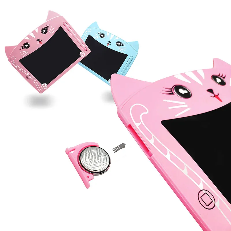 Tablette de dessin et d'écriture LCD 8" Chat Rose - 36m+-5