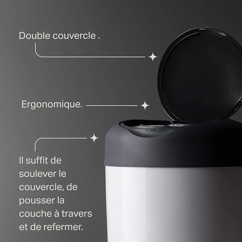 Starter Pack Simplee Poubelle + 6 Recharges - Gris-3