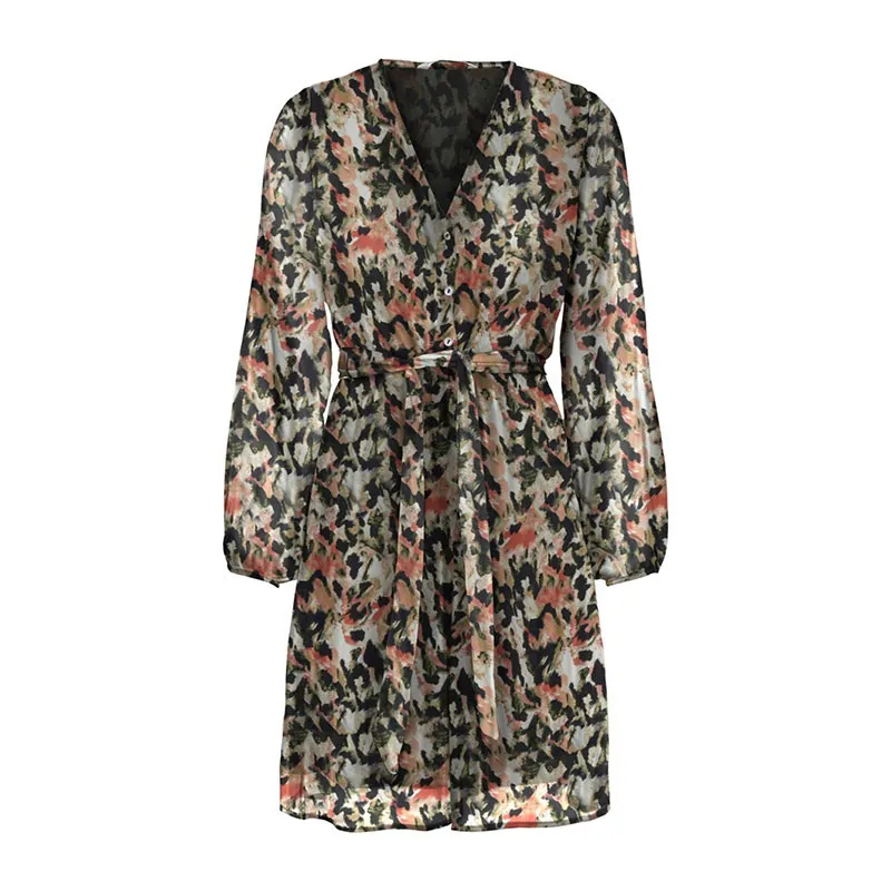 Robe courte ML Léopard Moon - Orange | Burnt Orange Laura-0