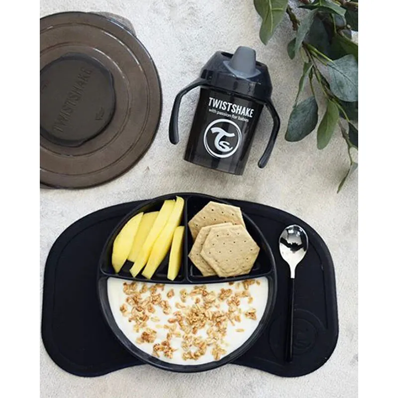 Assiette antidérapante compartimentée Bleu - 6m+-8
