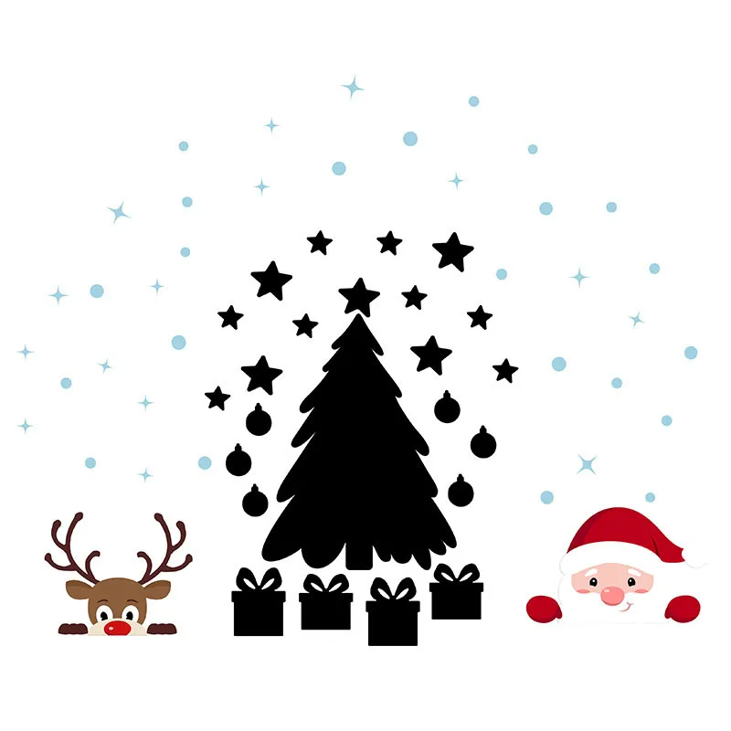 Stickers Ardoise - Père Noël & Renne + Sapin-5