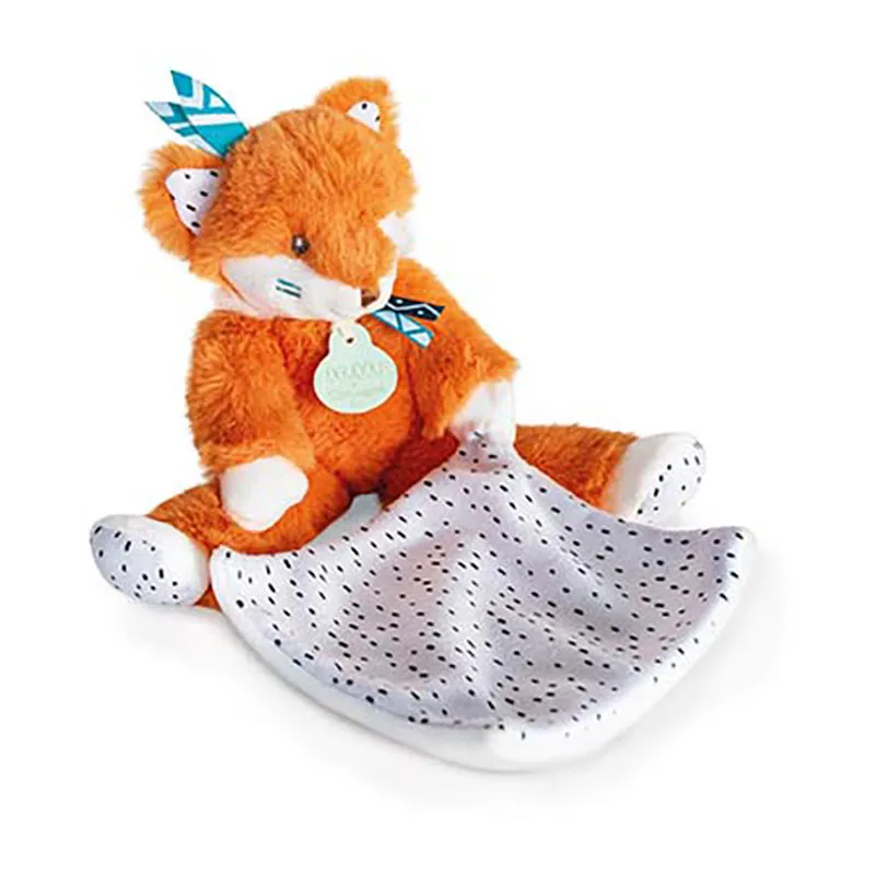 Doudou Tiwipi Renard avec mouchoir - 21cm-1