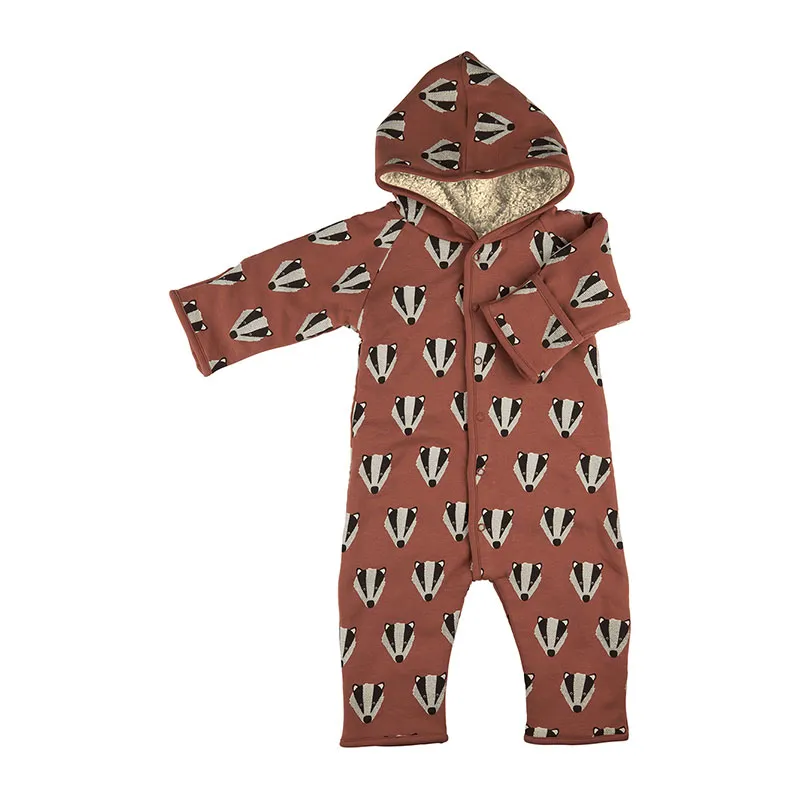 Combinaison pilote en coton BIO Badger Mocha - Pigeon-0