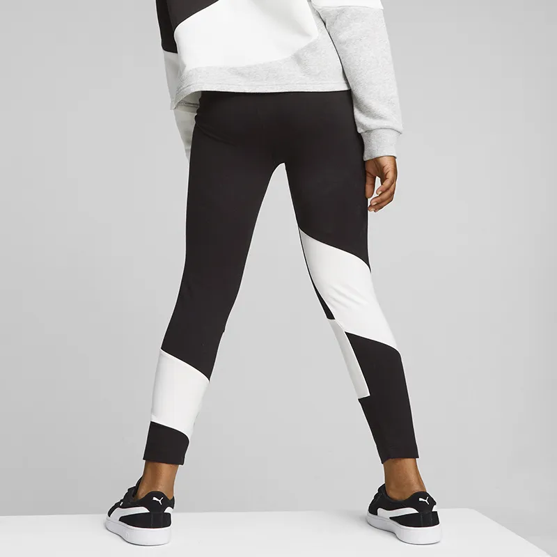 Legging Fille Power Cat Puma - Noir/Blanc-4