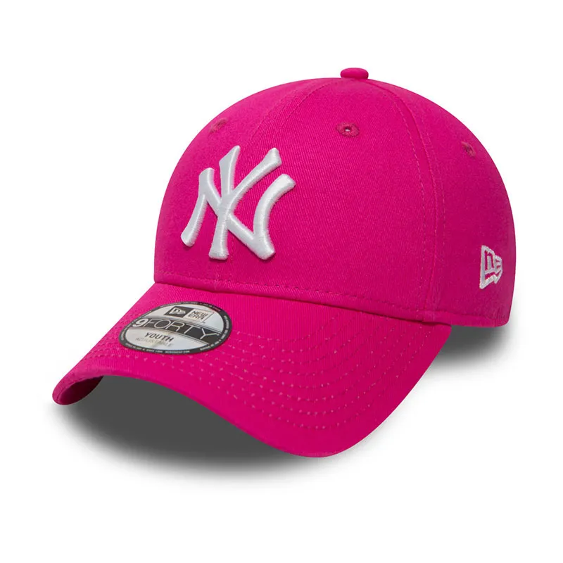 Casquette 9Forty New York Yankees Enfant - Rose Fuschia/Blanc-1