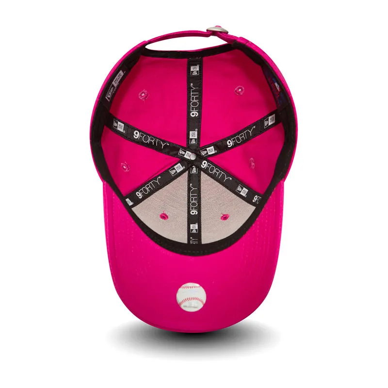 Casquette 9Forty New York Yankees Enfant - Rose Fuschia/Blanc-4