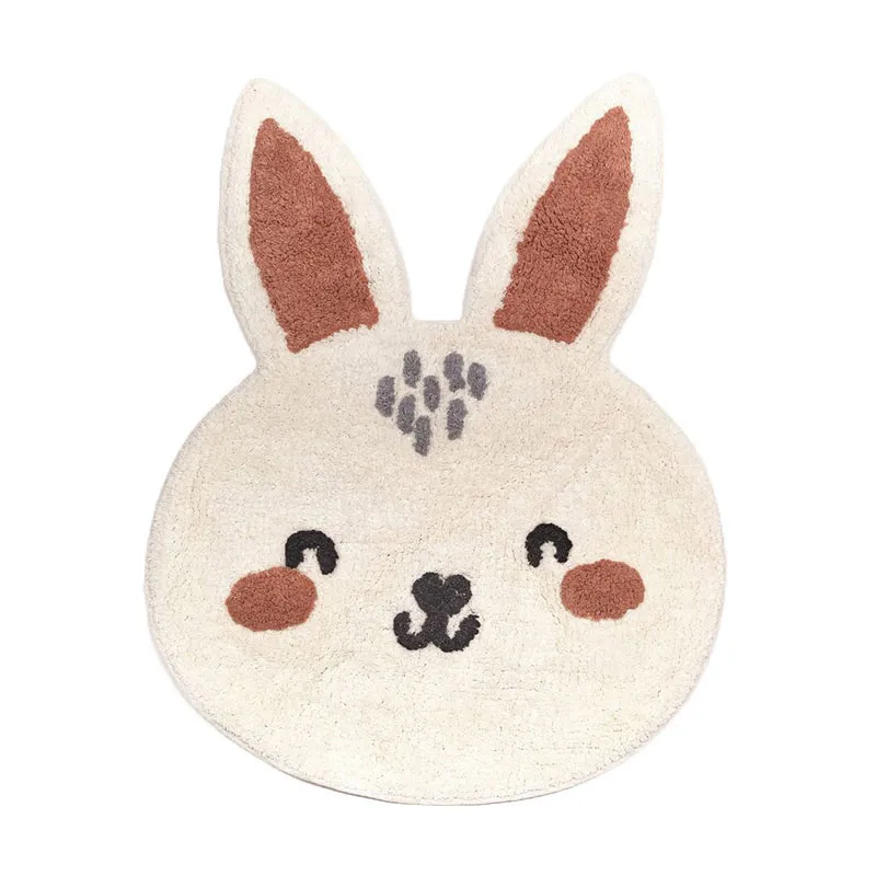Tapis tufté coton Lapin Blanc - 50x60cm-0