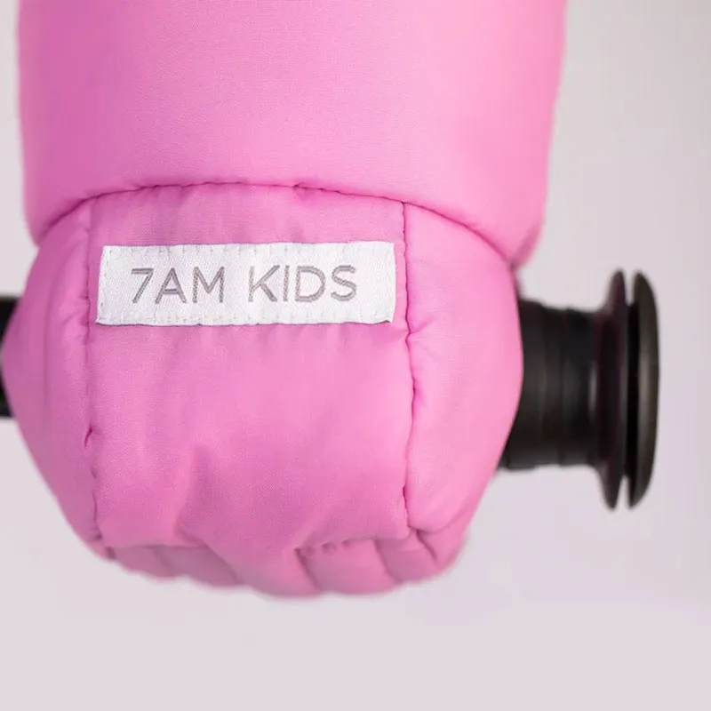 Moufles Enfant Bows avec attaches pour vélo/trottinettes - Hot Pink-1