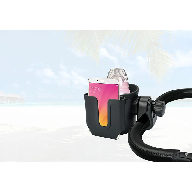 Porte Gobelet support téléphone 360° - Noir-7