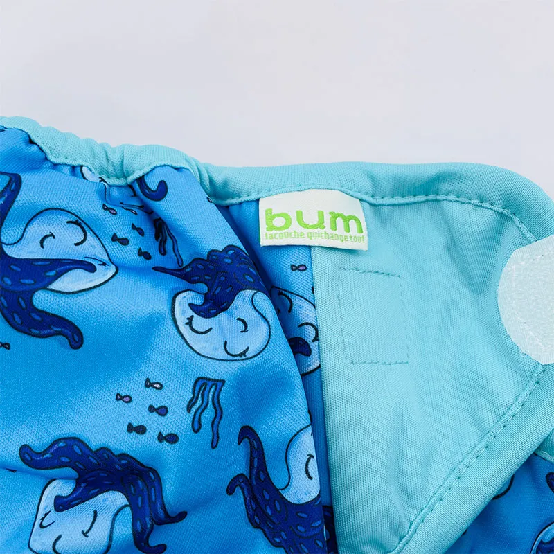 Couche lavable ajustable + 1 Insert - Pieuvre - BUM DIAPERS-5