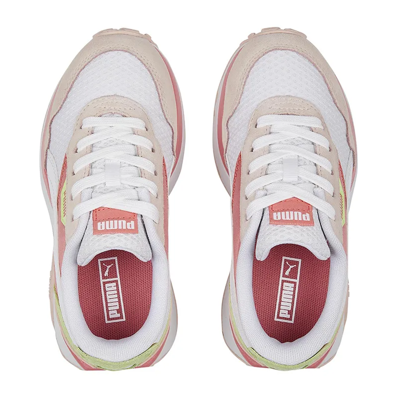 Baskets Fille Cruise Rider Peony Puma - Rose/Blanc/Jaune fluo-4