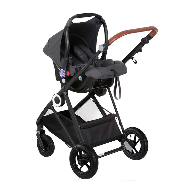 Trio Poussette transformable + Coque Halime Air Gris/Noir - 0m+-6