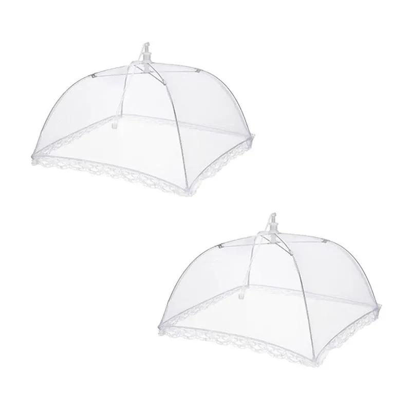 Cloche alimentaire pliable en maille - 32x32cm-3