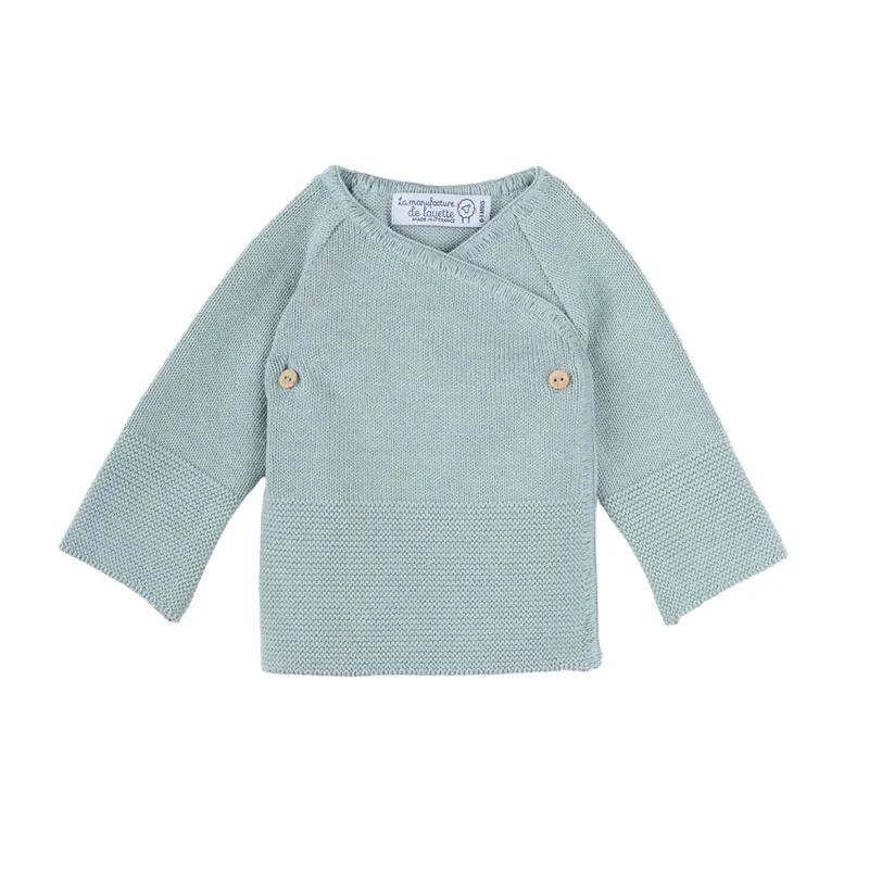 Brassière Double Maille en coton Petit Chat - Bleu danube-0