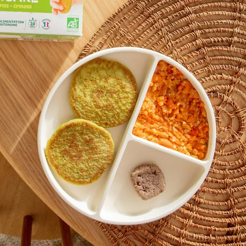 Pancakes Petit pois, épinard BIO - Dès 8M - 9 repas - 3x120g-1