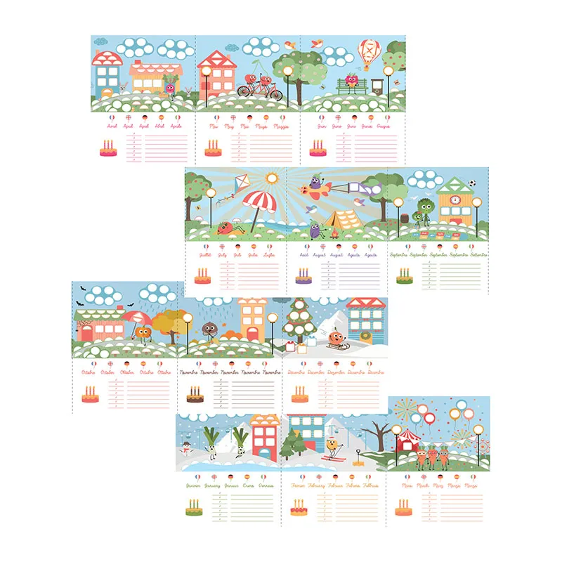 Kit DIY Calendrier Anniversaire Gommettes - 3+-3