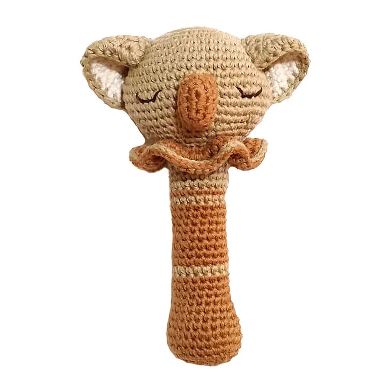 Hochet Coton BIO Kurtis le Koala Marron - 0m+-0