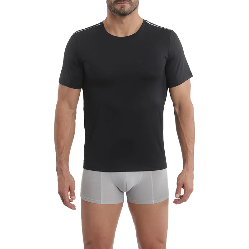 T-shirt col rond Dim Sport Homme - Noir/Silver-0
