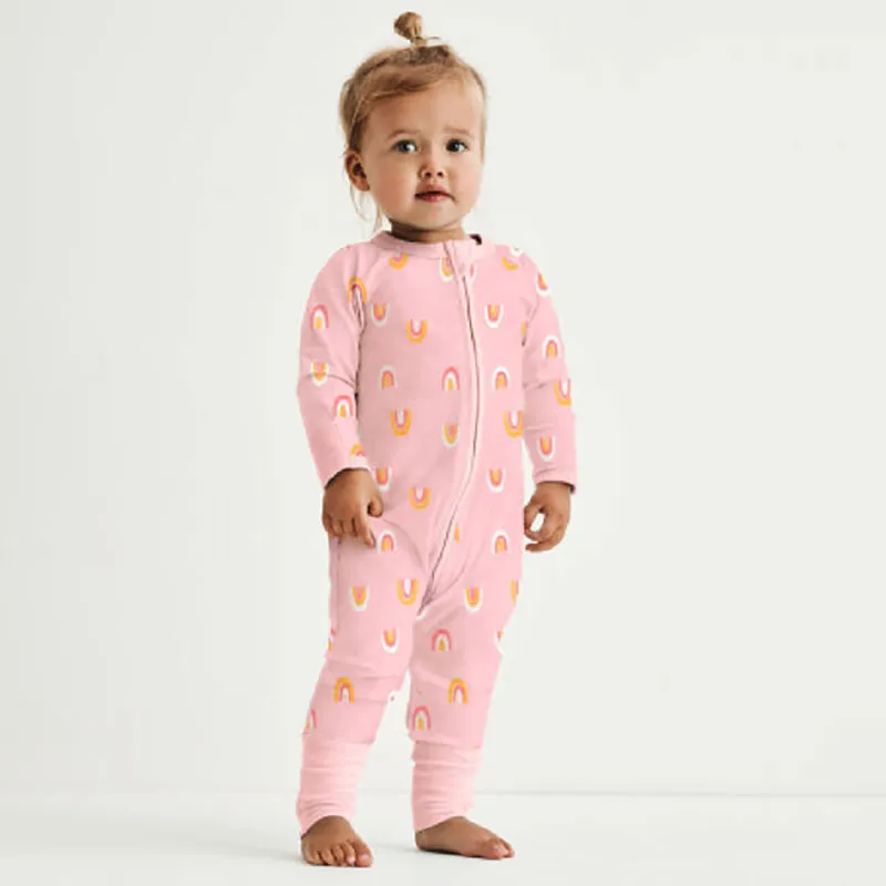 Pyjama Rainbow Bébé Dim - Rose-1