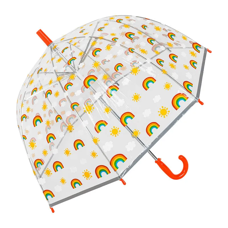 Parapluie cloche Arc-en-ciel Susino - Transparent/Rouge-0