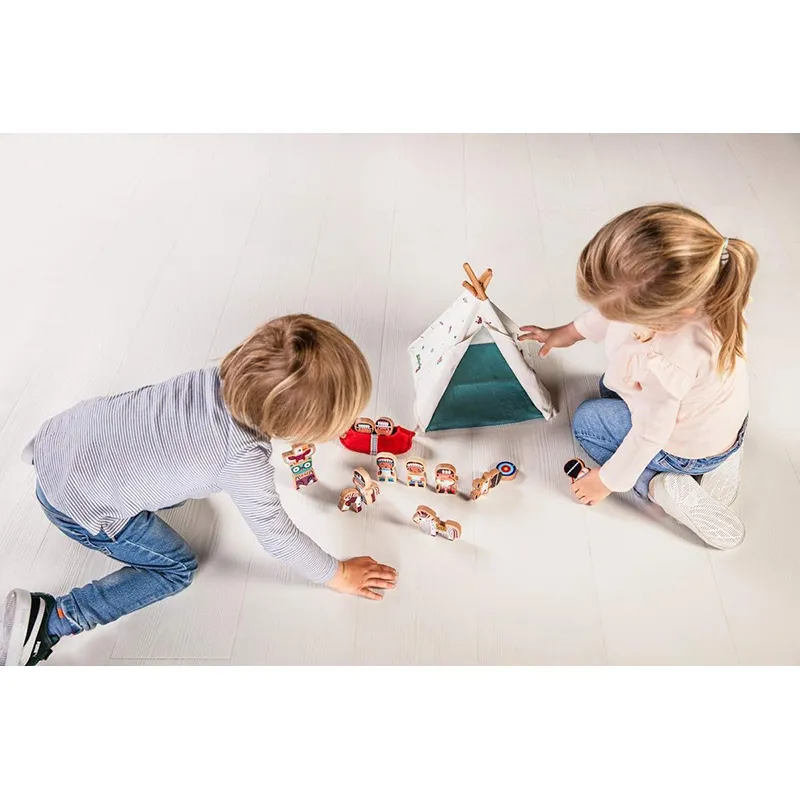 Figurines Le Tipi et les Indiens - 24m+-1