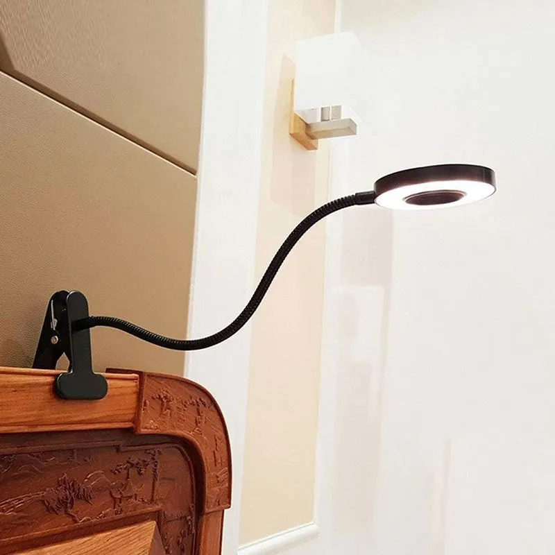 Lampe de bureau LED à pince - Noir-6