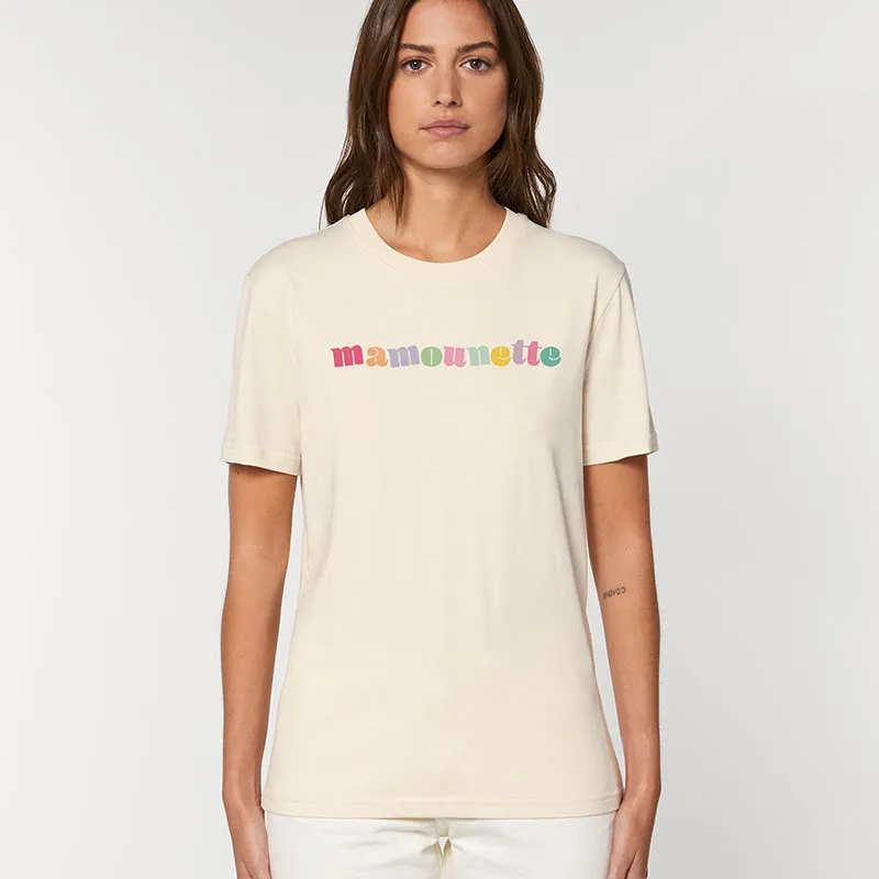 T-shirt Femme Mamounette colore 2 BIO - Natural Raw-0