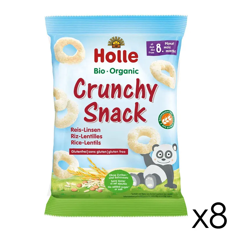 8x25g Crunchy Snack Riz Lentilles BIO - 8m+-0