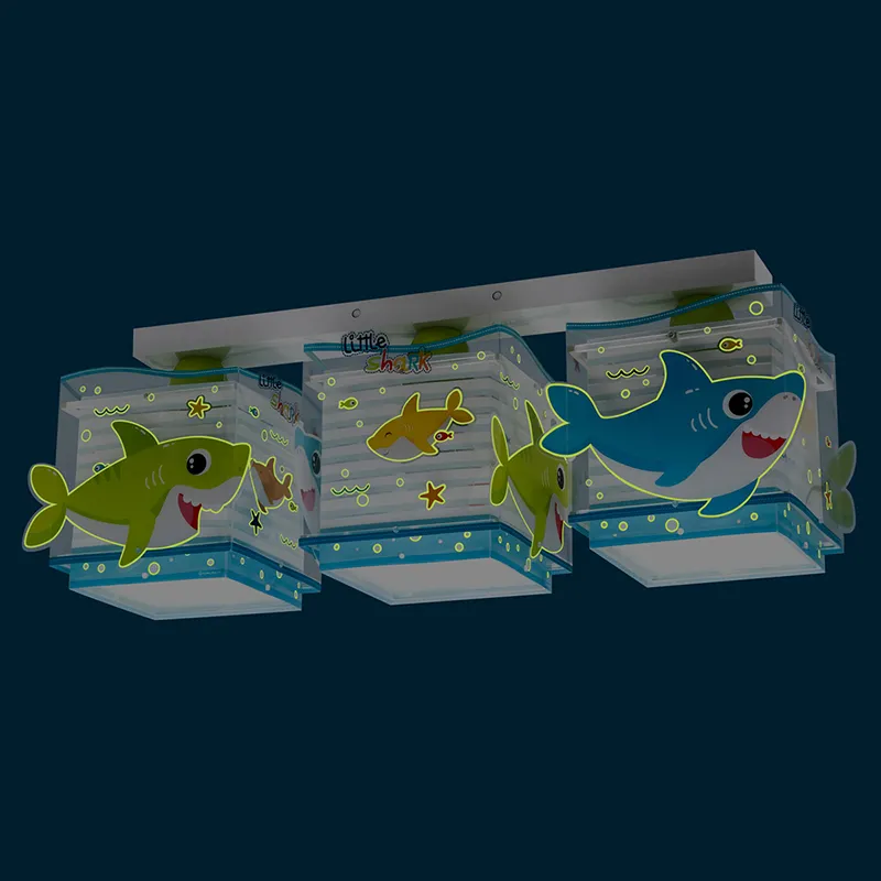 Plafonnier 3 Lumières Petit Requin - 51x15x20,5cm-2