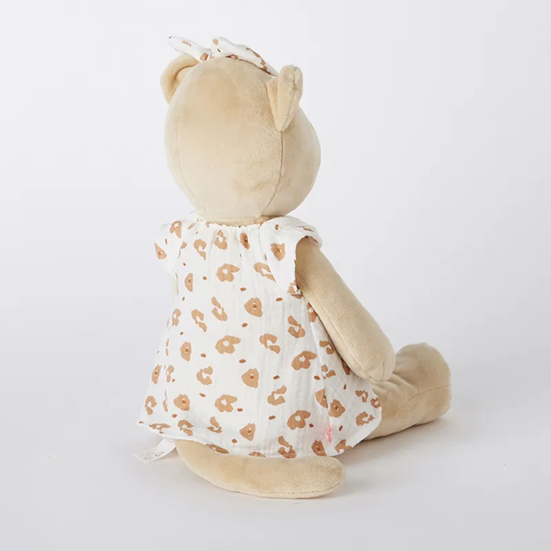 Peluche Medium Veloudoux B&K Beige - 40cm-2