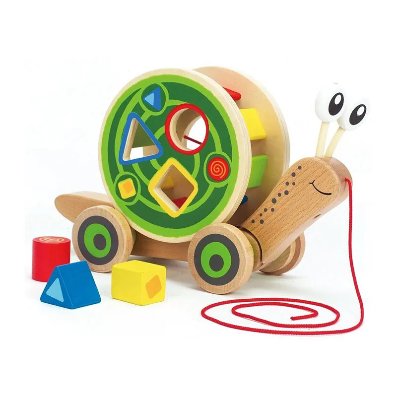 Escargot trieur de formes à tirer 5pcs - 12m+-6