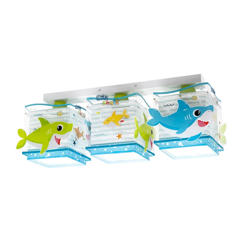 Plafonnier 3 Lumières Petit Requin - 51x15x20,5cm-0