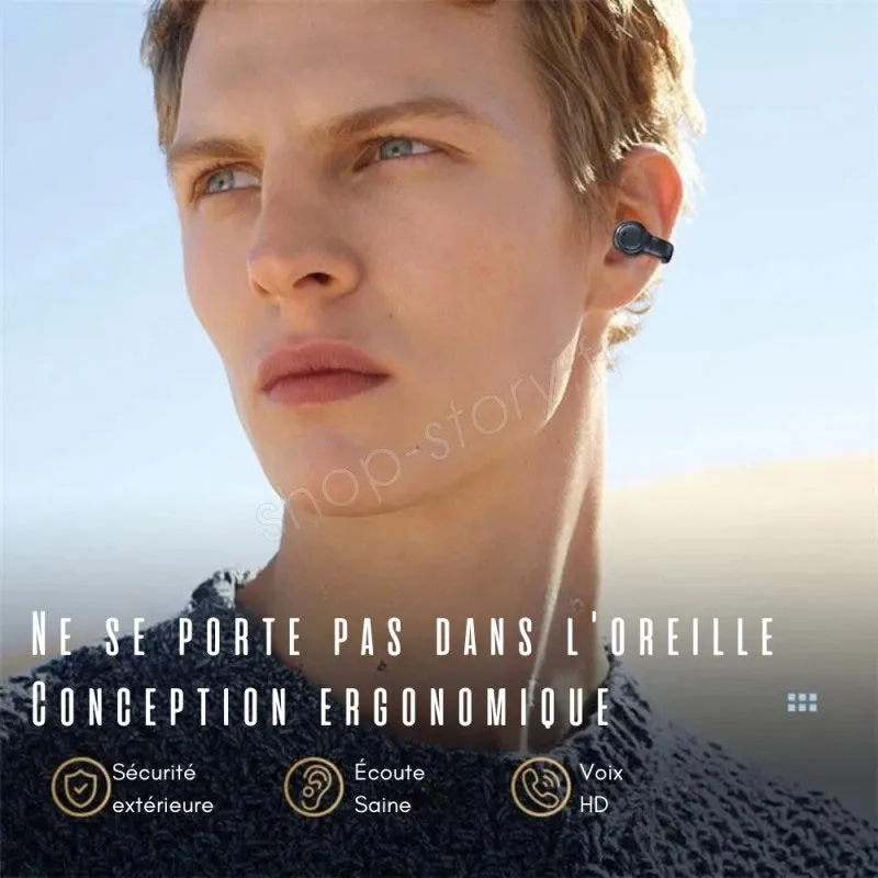 Écouteurs Bluetooth sans fil - Blanc-2