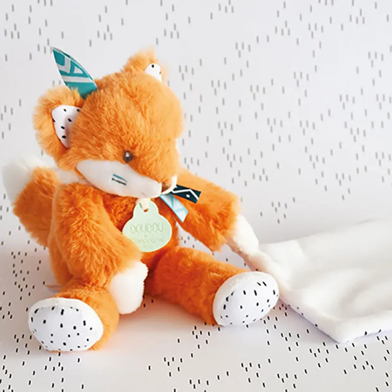 Doudou Tiwipi Renard avec mouchoir - 21cm-2