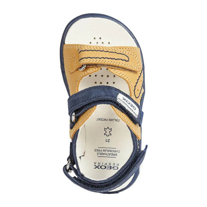 Sandales Delhi - Bleu Marine/Jaune Foncé-12