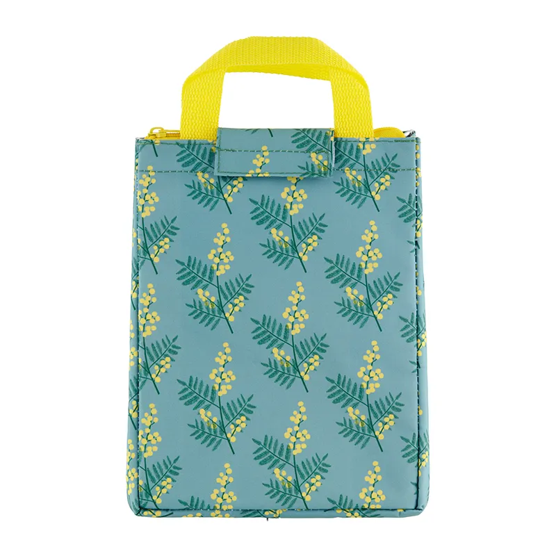 Sac à lunch isotherme Coton Agathe Mimosa - 26x20x17cm-0