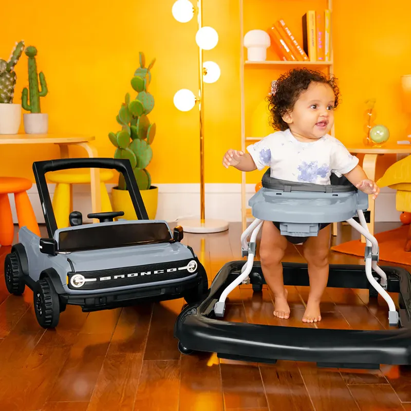 Trotteur 4en1 avec volant interactif amovible - 6m+-3